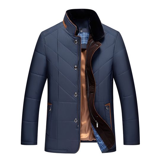 R&B | Elegante, gepolsterte Jacke mit Knöpfen für Männer