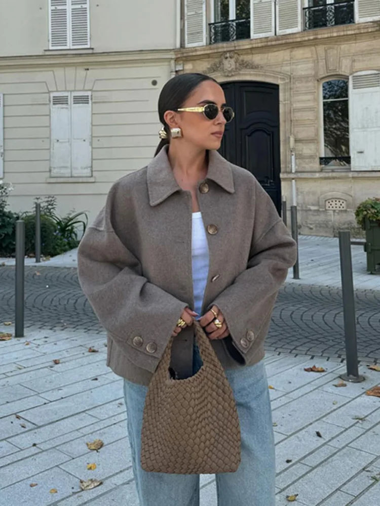 R&B | Übergröße Wollmischjacke