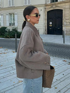 R&B | Übergröße Wollmischjacke