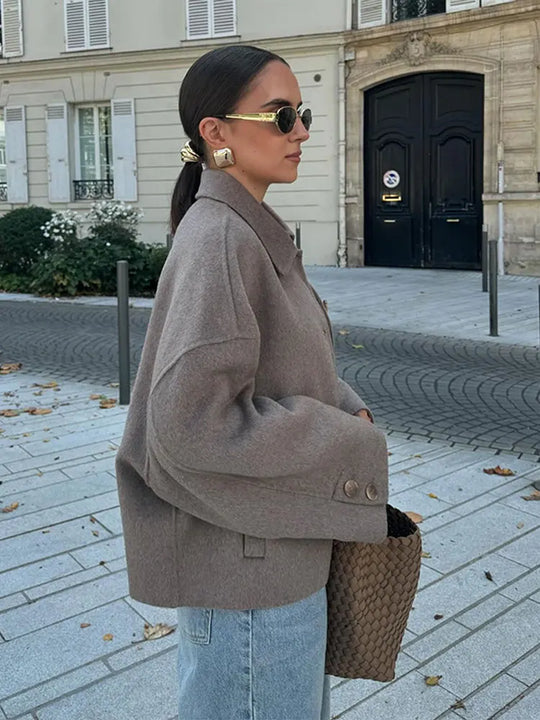 R&B | Übergröße Wollmischjacke