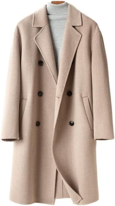 R&B | Damen Lange Winterjacke im Casual Chic Stil mit Reverskragen und Taschen