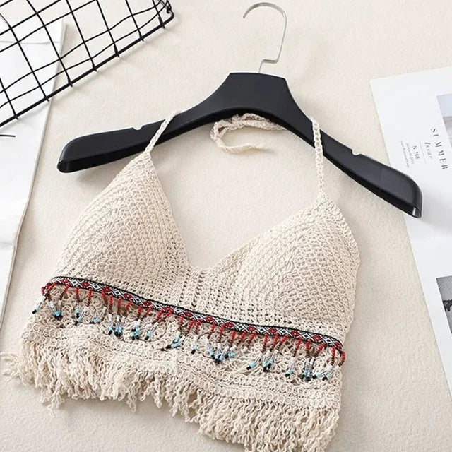 R&B | Häkel Bikini Bh Im Boho Stil mit Quaste