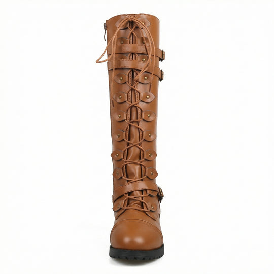R&B | Retro-Schnürstiefel mit Schnalle