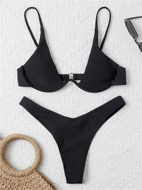 R&B | Bügel-Bikini-Set Push-Up-Bh und Tanga-Bademode für Damen