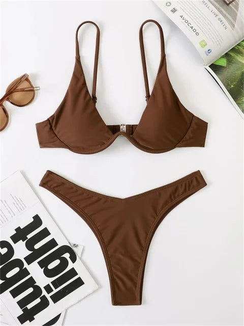 R&B | Bügel-Bikini-Set Push-Up-Bh und Tanga-Bademode für Damen