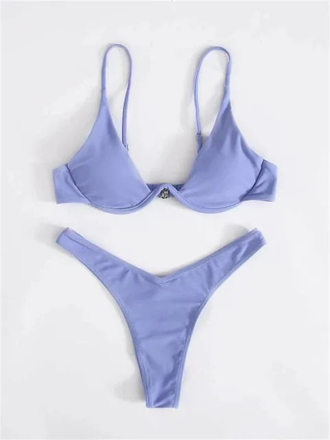 R&B | Bügel-Bikini-Set Push-Up-Bh und Tanga-Bademode für Damen