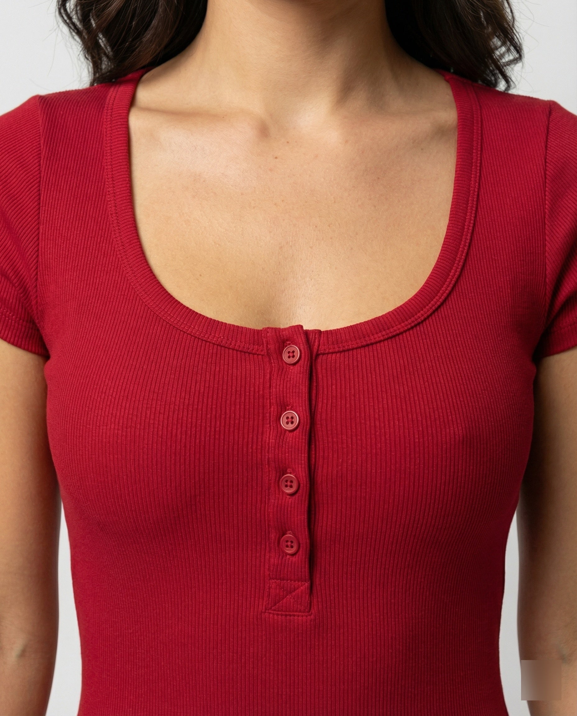 Sexy Minikleid Kurzarm Knopfleiste Figurbetont Damen Sommer Kleid
