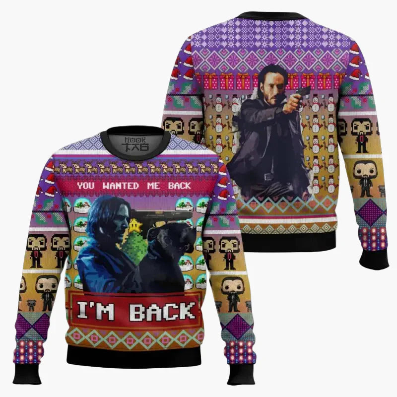 R&B | Hässlicher Weihnachtspullover - Lustiger "Wick-Mas" Pullover für Fans, Weihnachten, Party