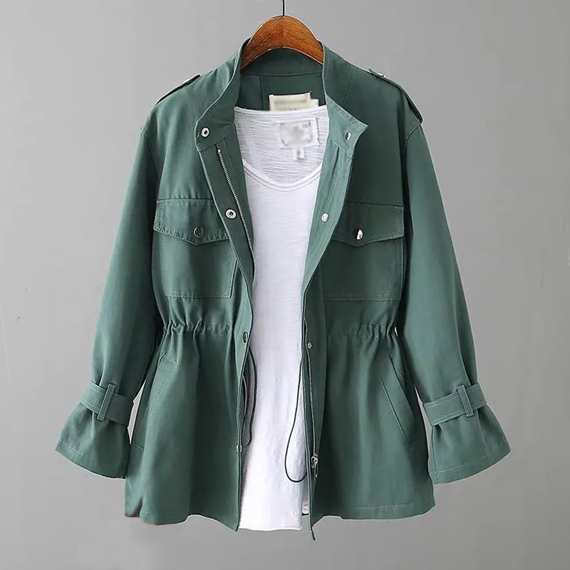 R&B | Einfarbige Jacke mit Kordelzug für Frauen
