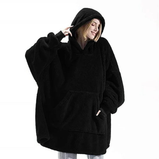 R&B | Übergroßer Flanell-Decken Hoodie für Herren & Damen