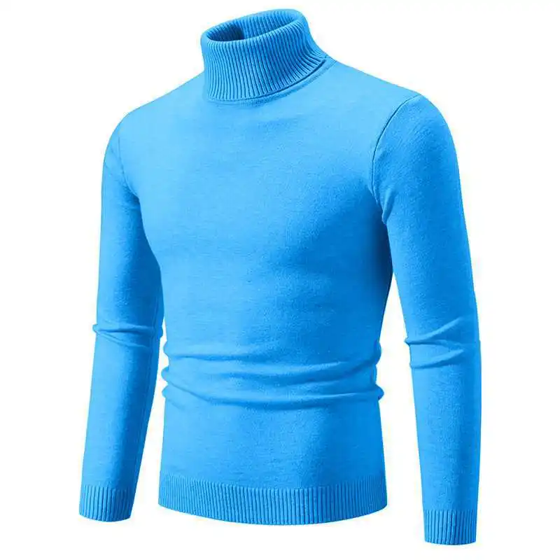 R&B | Stilvoller Rollkragen Einfarbiger Herbstpullover für Männer