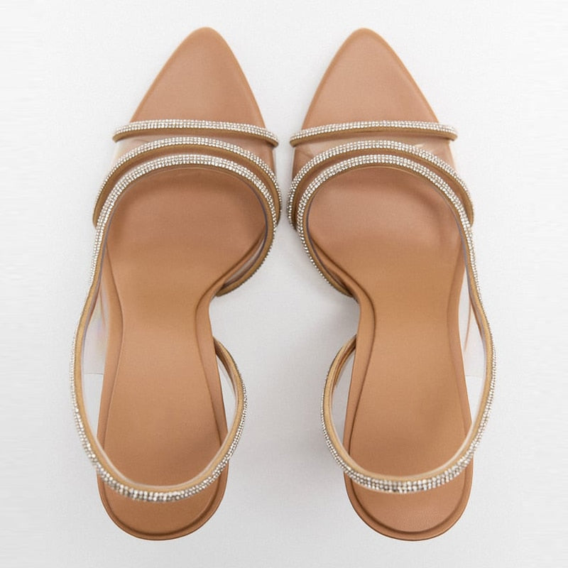 R&B |  Elegante High-Heeled Sandalen - Stiletto Slingback Peep Toe Schuhe