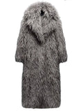 R&B | Fellmantel - Vintage Lange Warme Winterjacke, Schicke Streetwear