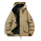 R&B Damen Windbreaker Jacke mit Kapuze und Stehkragen