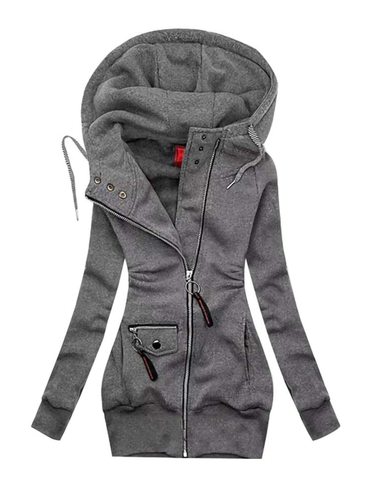 R&B | Jacke mit Langen Ärmeln, Kordelzug und Reißverschluss mit Kapuze