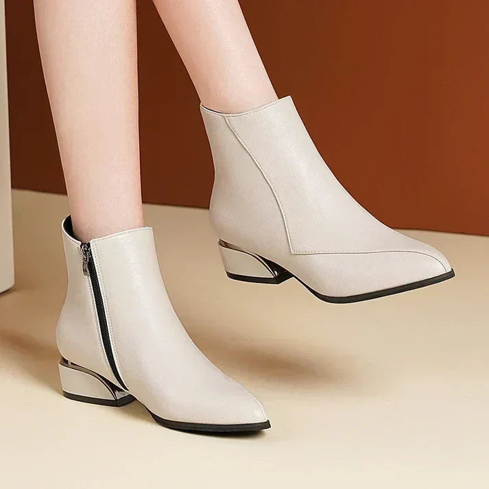 R&B | Stiefeletten mit Reißverschluss Trendiger Blockabsatz