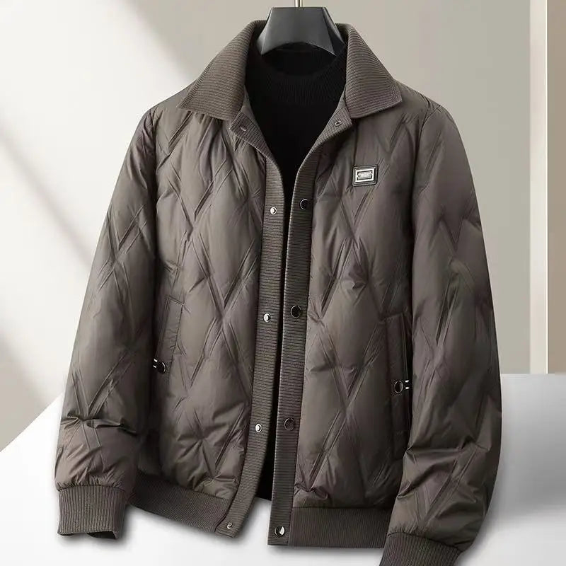 R&B | Gepolsterte Steppjacke Lässiger Schnitt mit Geripptem Kragen und Manschetten