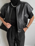 R&B | Lederjacke Eng & Trendy