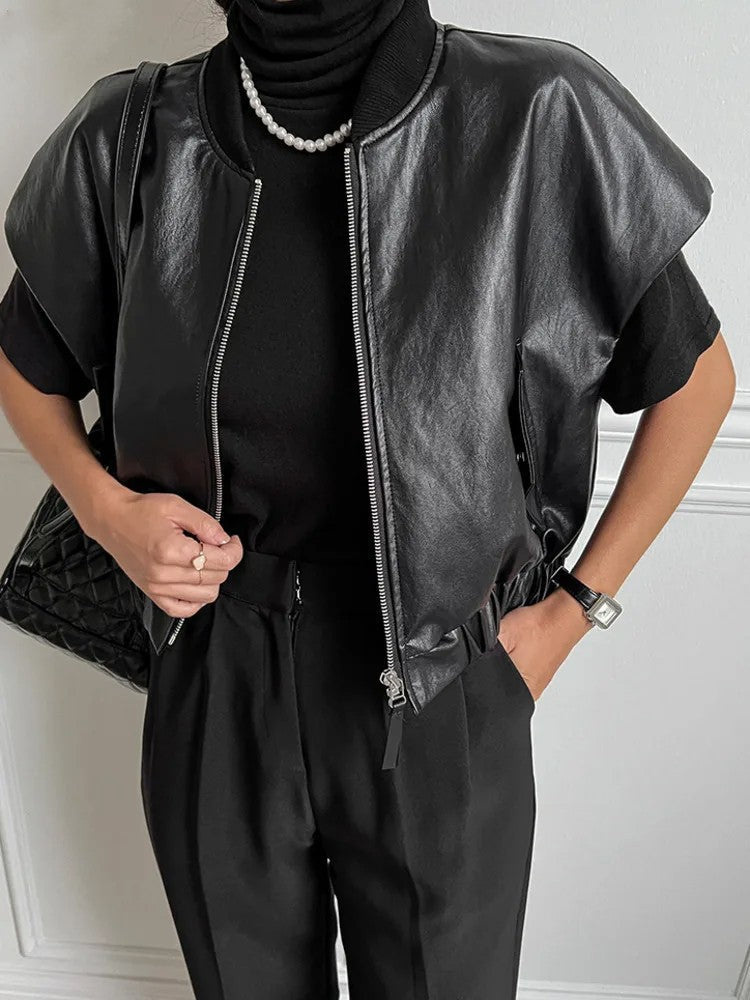 R&B | Lederjacke Eng & Trendy