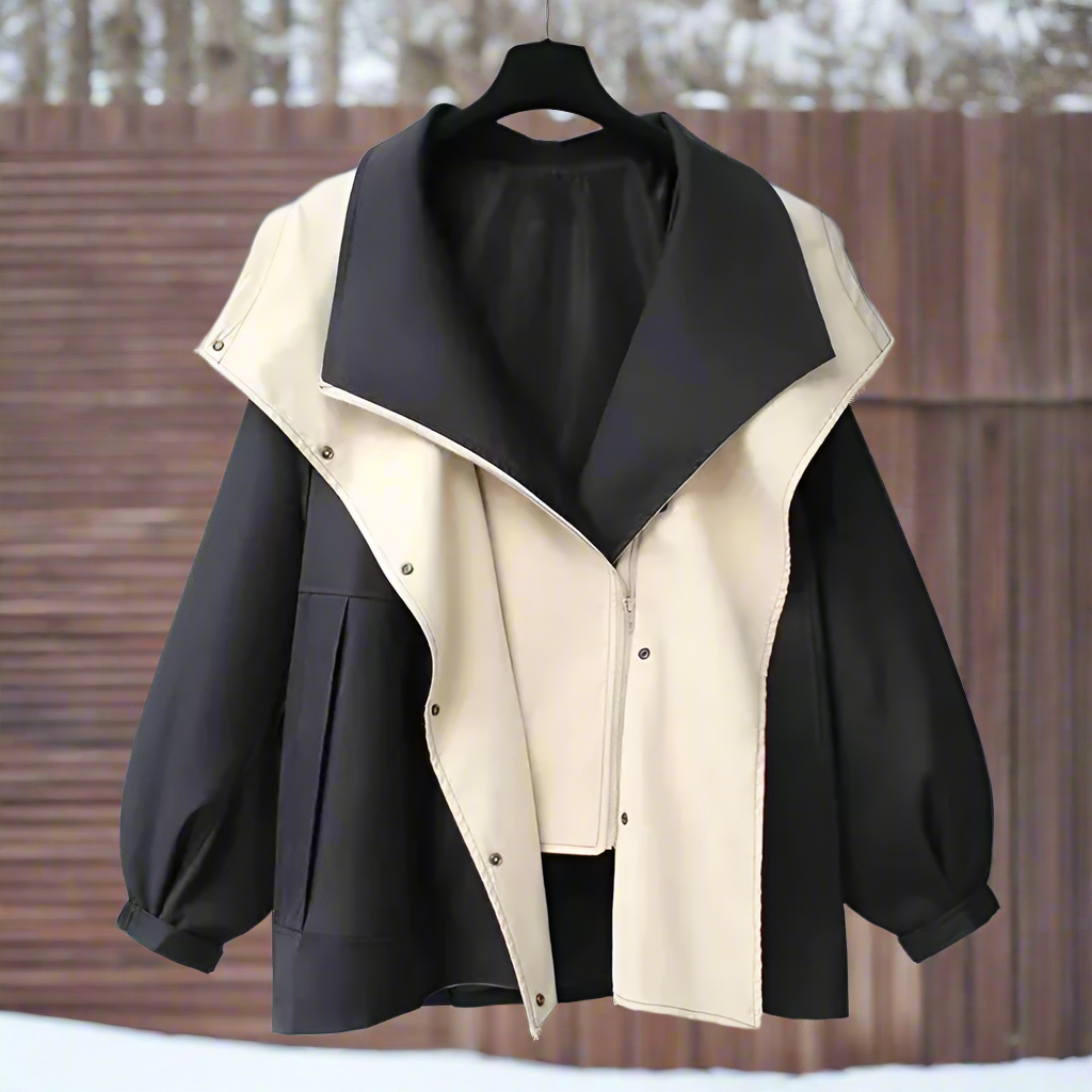 R&B | Baumwolljacke - Drapierte Kragen Lässige Passform Jacke