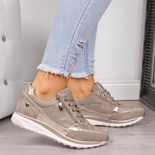 lässige Schnürschuhe mit Reißverschluss R&B