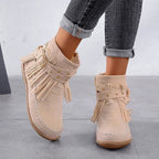 R&B | Runde Zehen Reißverschluss Schnalle Winterstiefel