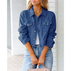 R&B | Kurze Taschenjacke Mode Streetwear Einfache Knopf Trend Frauen Denim Jacken Lange Ärmel Herbst Neu Denim Denim Jacken