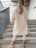 R&B | Fleece lange Winterjack für Damen - weiche und warme Jacke
