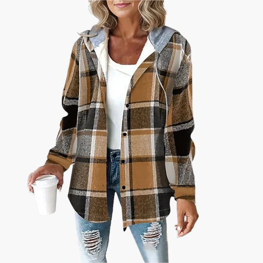 R&B | Karierte Freizeitjacke mit Kapuze - Lässiger Herbst- und Winterstil