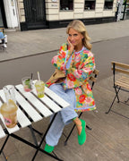 R&B | Stylische Jacke mit Blumenmuster