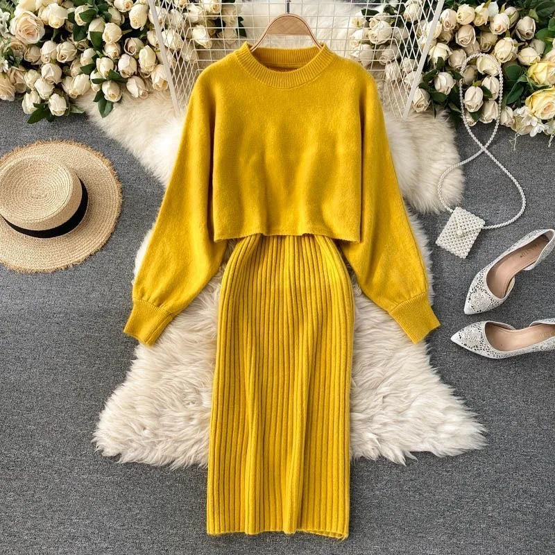 R&B | Strickkleid und Pullover Set für Damen