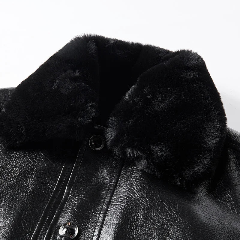 R&B | Lederjacke mit Kragen - Liam