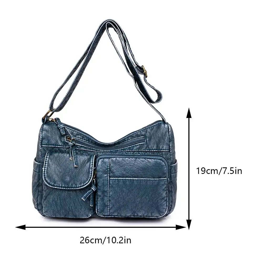 R&B | Jahrgang Luxe Schultertasche mit Mehreren Taschen