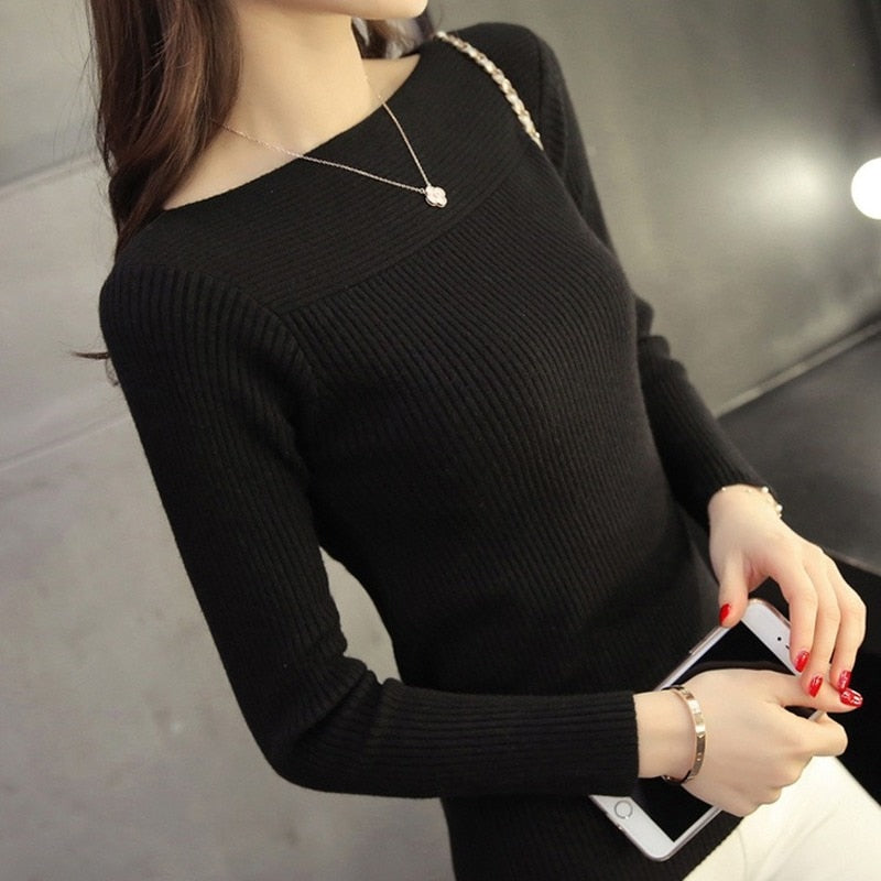 R&B | Damen Strickpullover mit Bootsausschnitt