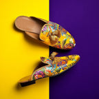 Schuhe mit floralen Quasten R&B