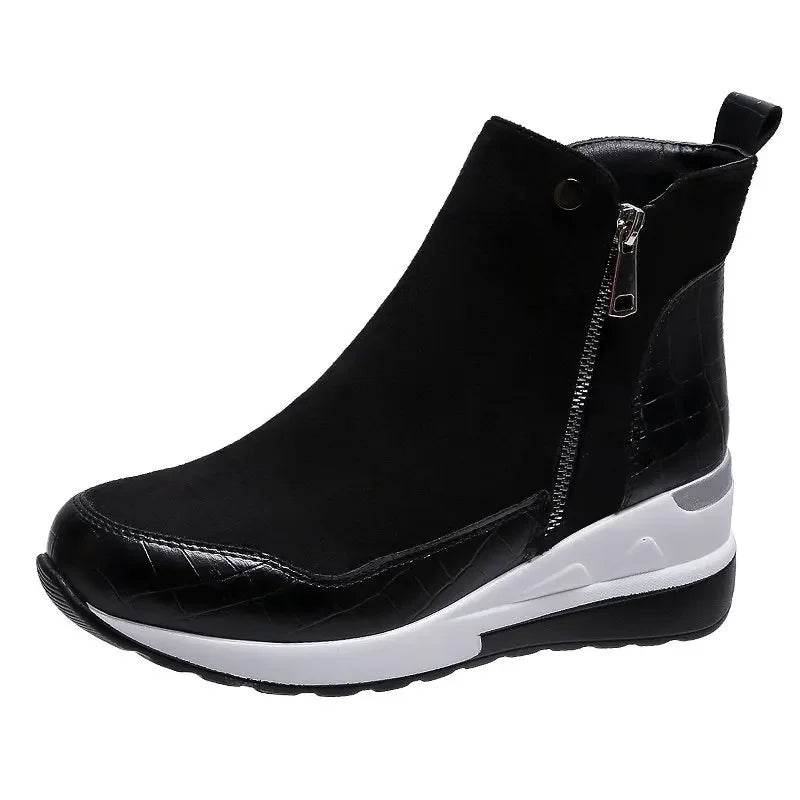 R&B | Winter Wedge Schneestiefel mit Dicker Sohle Aus Baumwolle