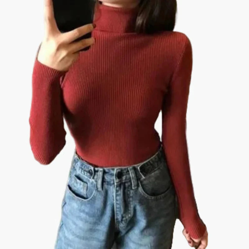 R&B | Rollkragenpullover Gerippt Basic Langarm - Vielseitiger Herbst & Winter Look
