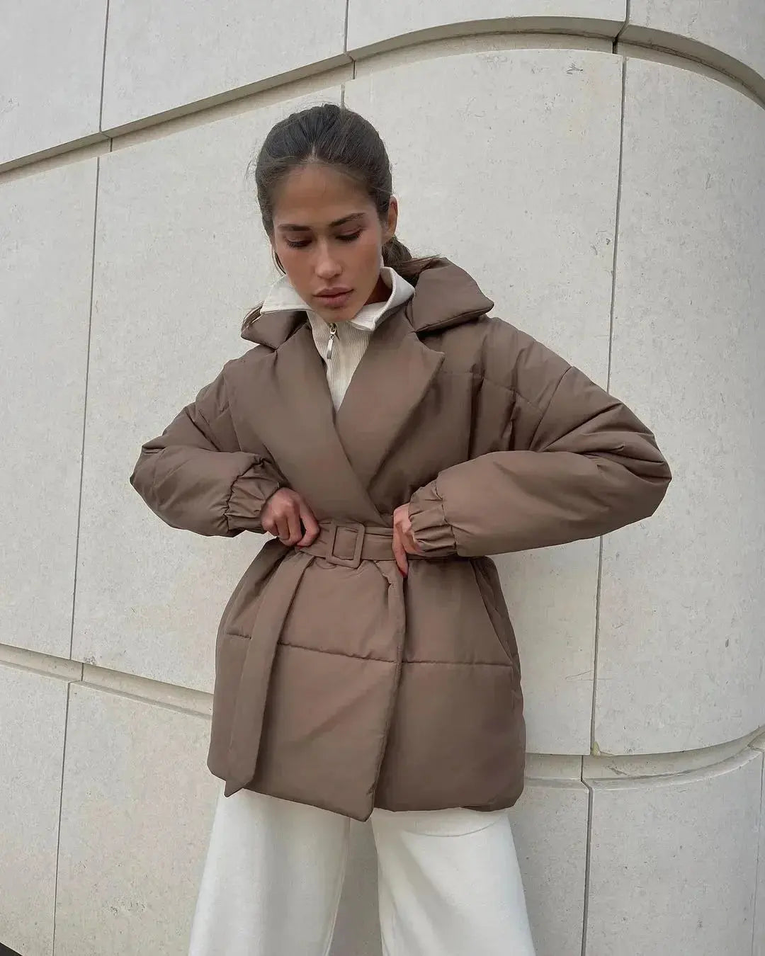 R&B | Pufferjacke mit Gürtel
