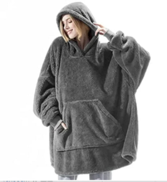 R&B | Übergroßer Flanell-Decken Hoodie für Herren & Damen