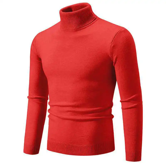 R&B - Stilvoller Rollkragen Einfarbiger Herbstpullover für Männer