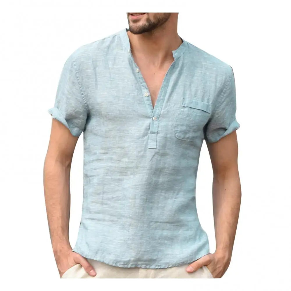 R&B | Lässiges Sommer-Leinen-T-Shirt