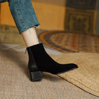 Bequeme Ankle Boots mit rutschfester Reißverschluss und runder Spitze R&B