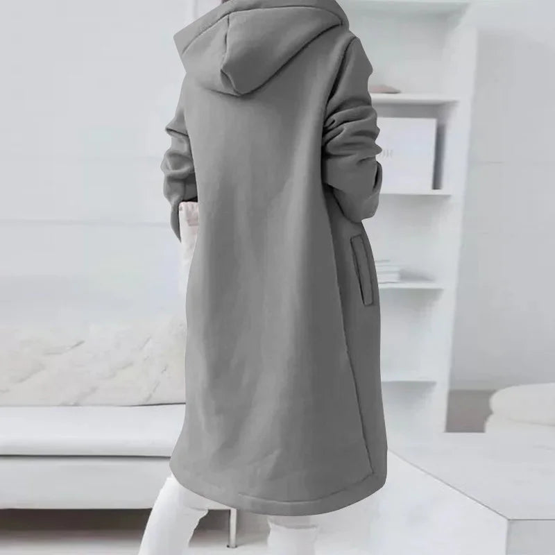 R&B | Hoodie-Cardigan mit abgerundetem Saum