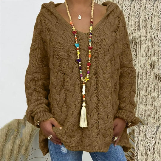 R&B | Oversize Kabelstrickpullover Kabelstrick Weich und Lässig