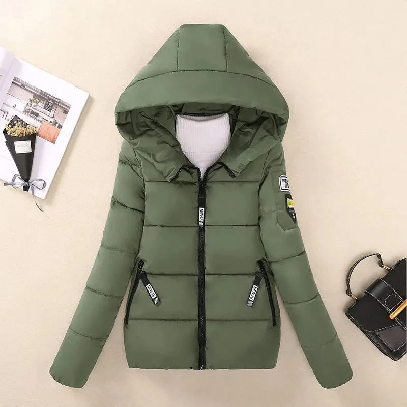 R&B | Gefütterte Winterparka mit Kapuze Warme Jacke
