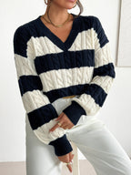 R&B | Eleganter Strickpullover mit zeitlosen Streifen