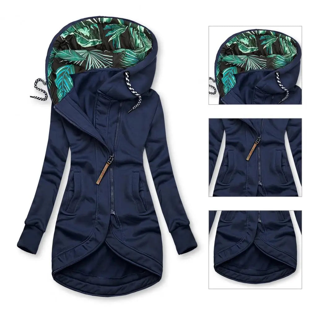 EB | Jacke mit asymmetrischem Verschluss und Kapuze