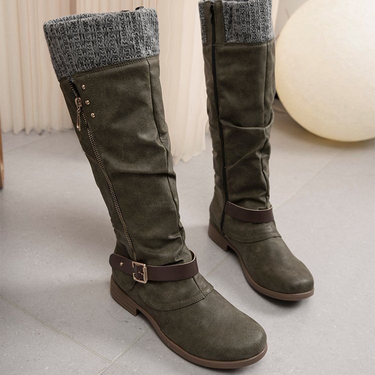 R&B | Stiefel mit seitlichem Reißverschluss bis zum Knie für Damen – Stilvolles & Bequemes Design