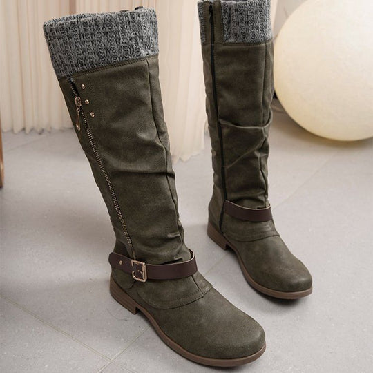 R&B | Stiefel mit seitlichem Reißverschluss bis zum Knie für Damen – Stilvolles & Bequemes Design