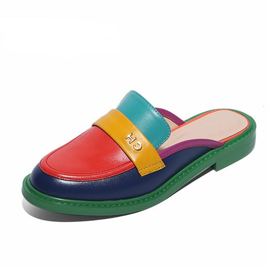 R&B | Multi Color Block Echtes Leder Loafer